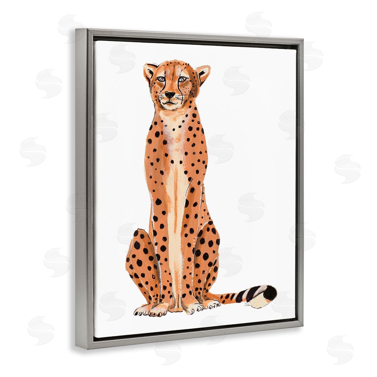 Patricia Pinto Cheetah Sitting Down Relaxed Orange Black Spots 