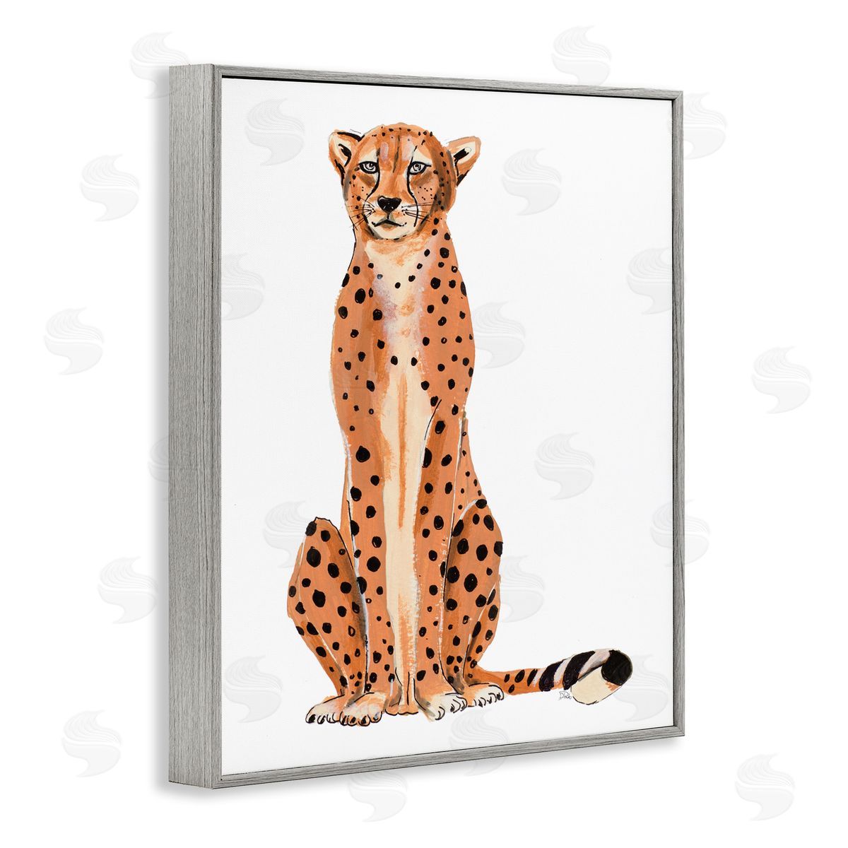 Patricia Pinto Cheetah Sitting Down Relaxed Orange Black Spots 