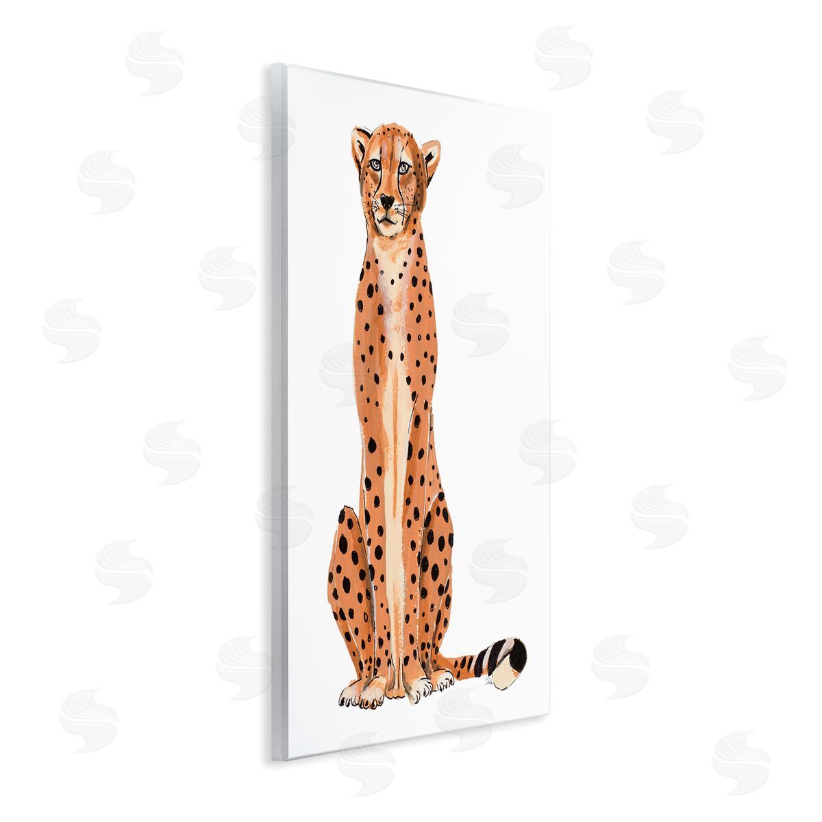Patricia Pinto Cheetah Sitting Down Relaxed Orange Black Spots 