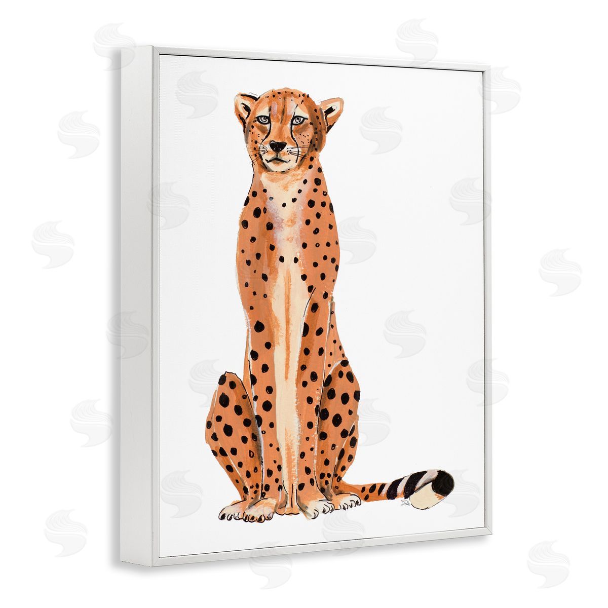 Patricia Pinto Cheetah Sitting Down Relaxed Orange Black Spots 