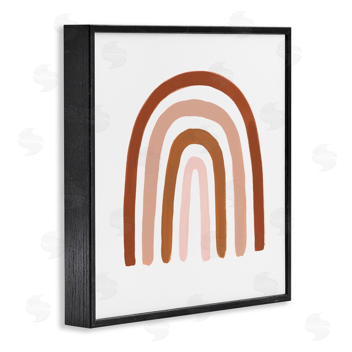 Victoria Borges Southwestern Desert Themed Rainbow Arches Pink Beige Black Framed Glicee Wall Art Print