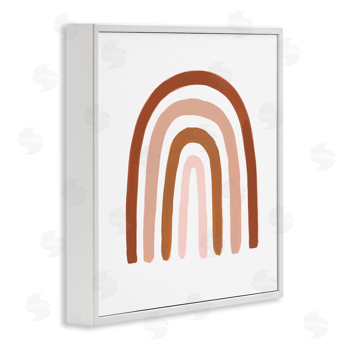 Victoria Borges Southwestern Desert Themed Rainbow Arches Pink Beige White Framed Glicee Wall Art Print