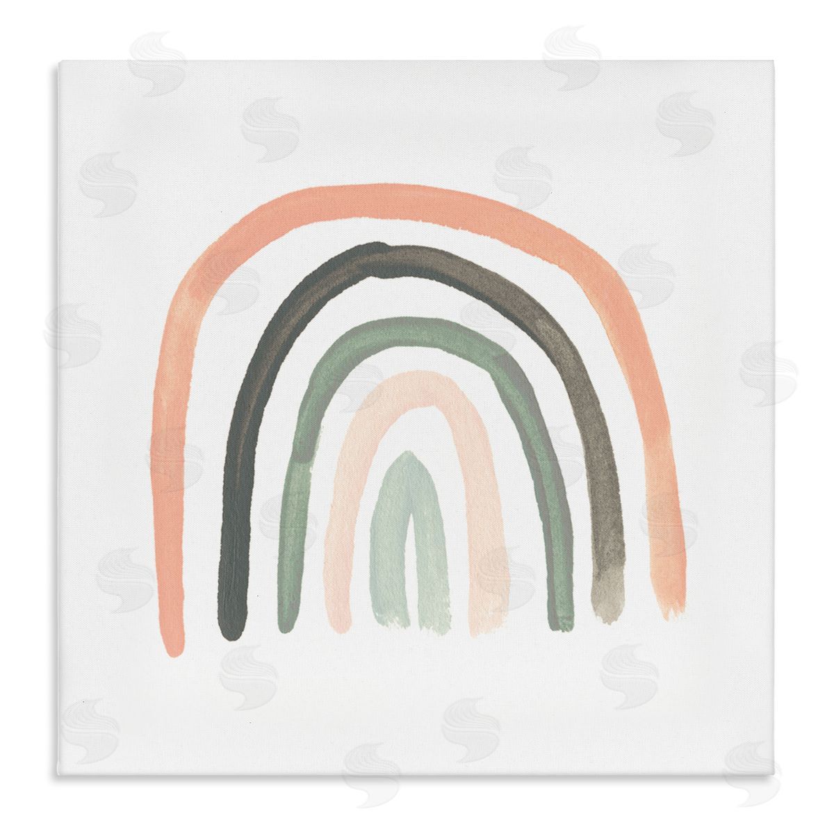 June Erica Vess Sweet Rainbow Arches Soft Green Pink Pastels Stretched Canvas Wall Art Print