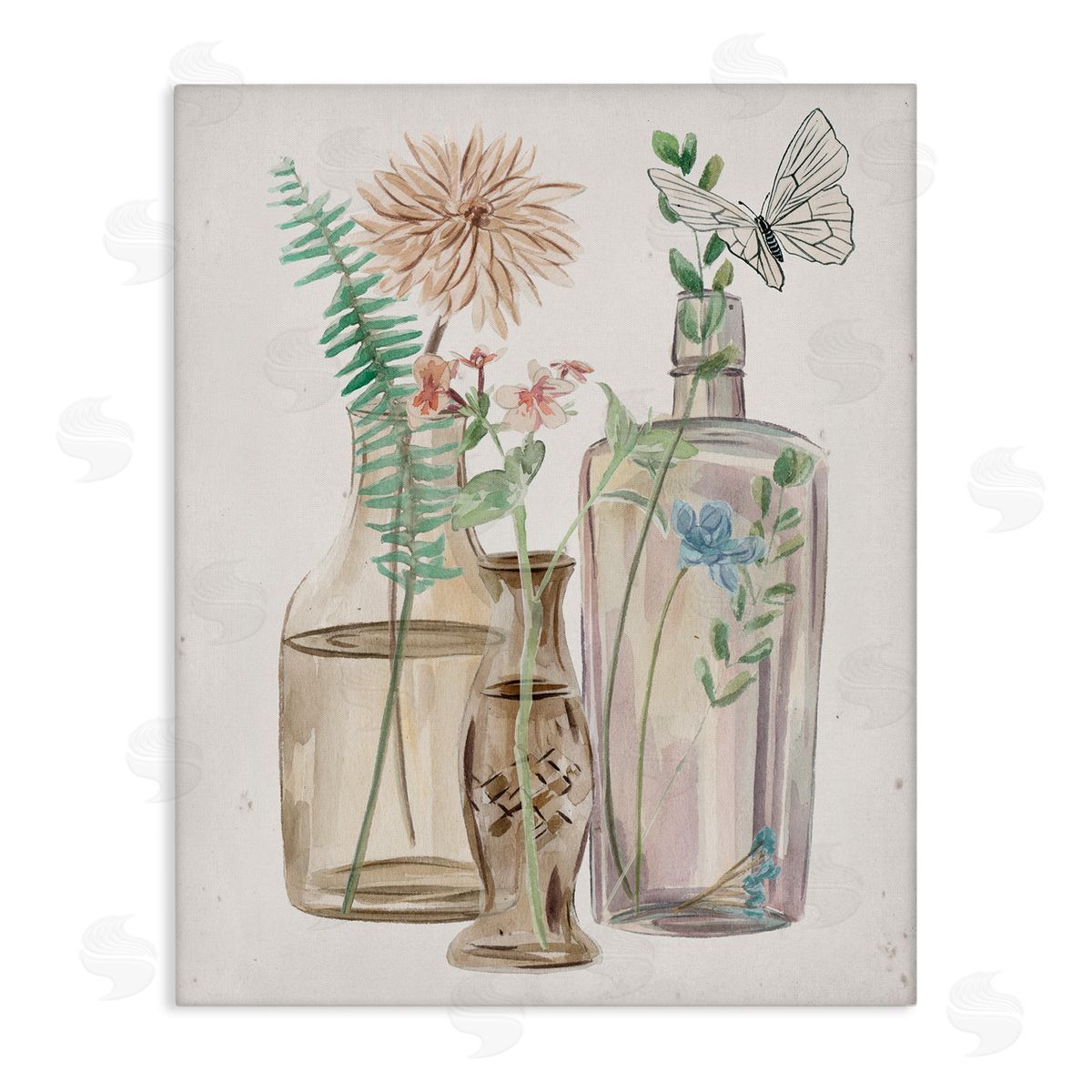 Melissa Wang Spring Meadow Bouquets Country Glasses Butterfly Florals