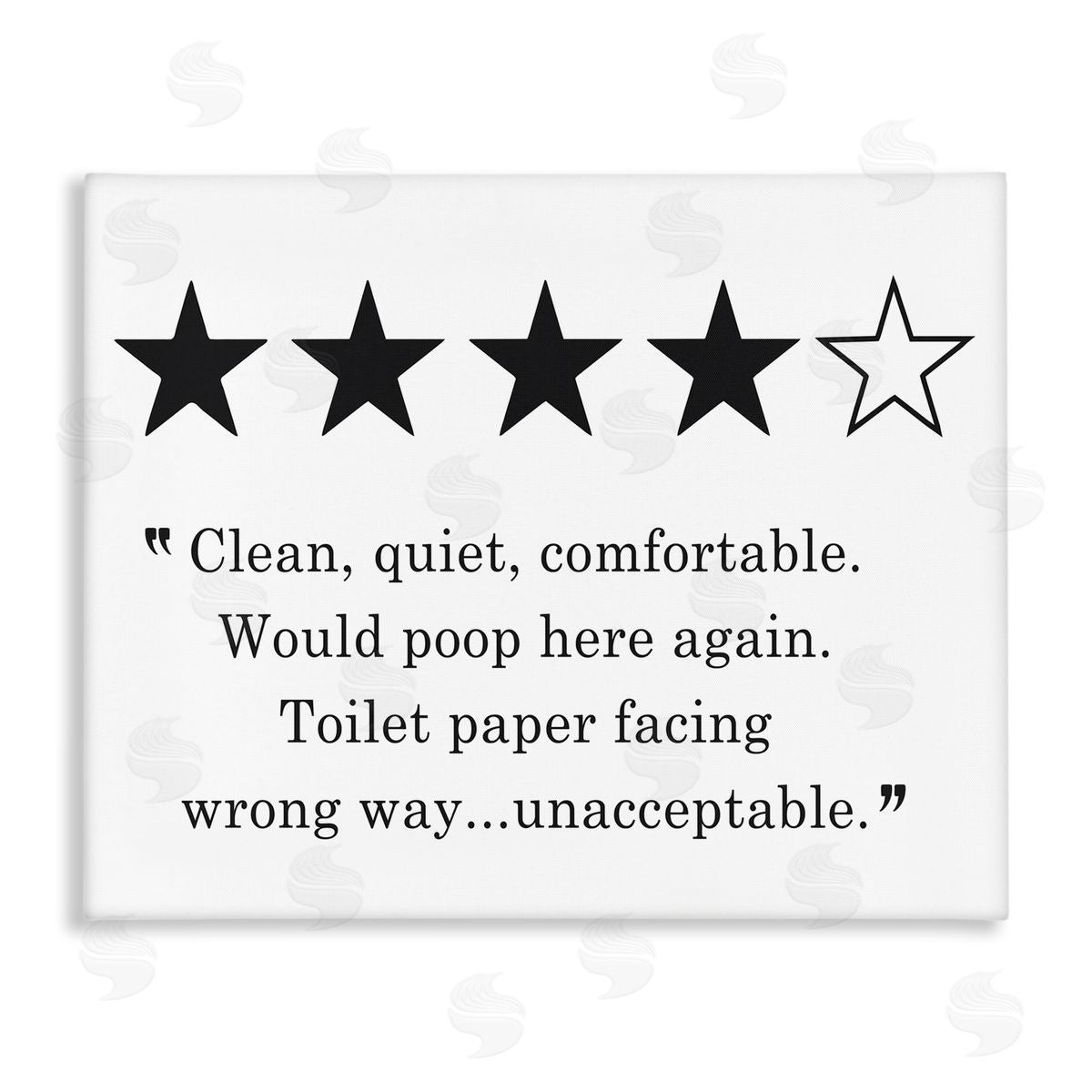 Lettered and Lined Four Star Bathroom Review Funny Toilet Paper Humor