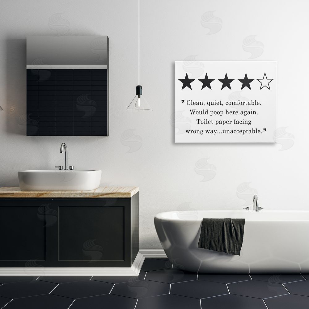 Lettered and Lined Four Star Bathroom Review Funny Toilet Paper Humor