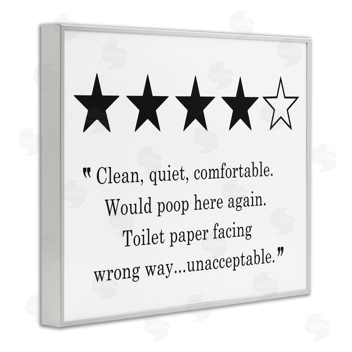 Lettered and Lined Four Star Bathroom Review Funny Toilet Paper Humor