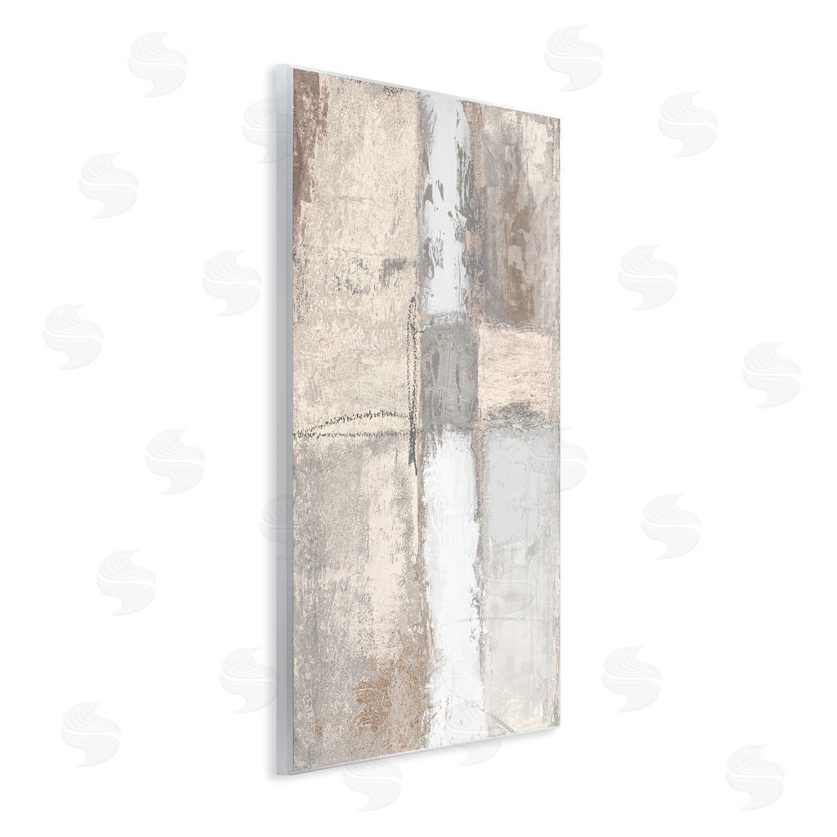 Michael Marcon Abstract Geometric Block Shapes Muddy Beige Tones