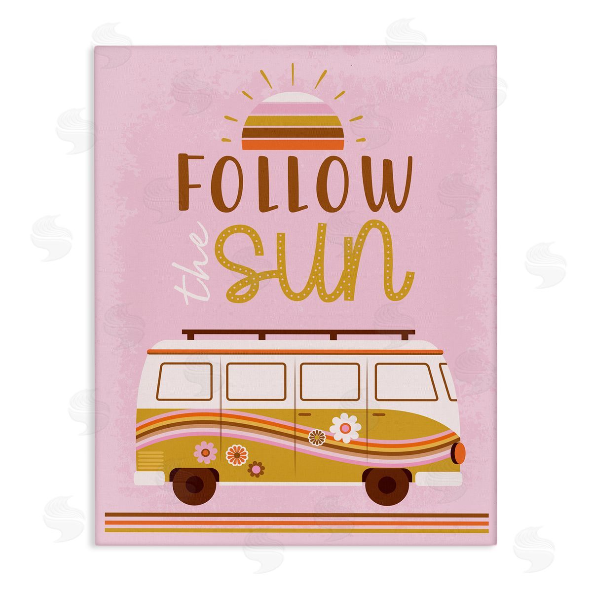 Angela Nickeas Follow The Sun Sentiment Retro Van Sunflowers 