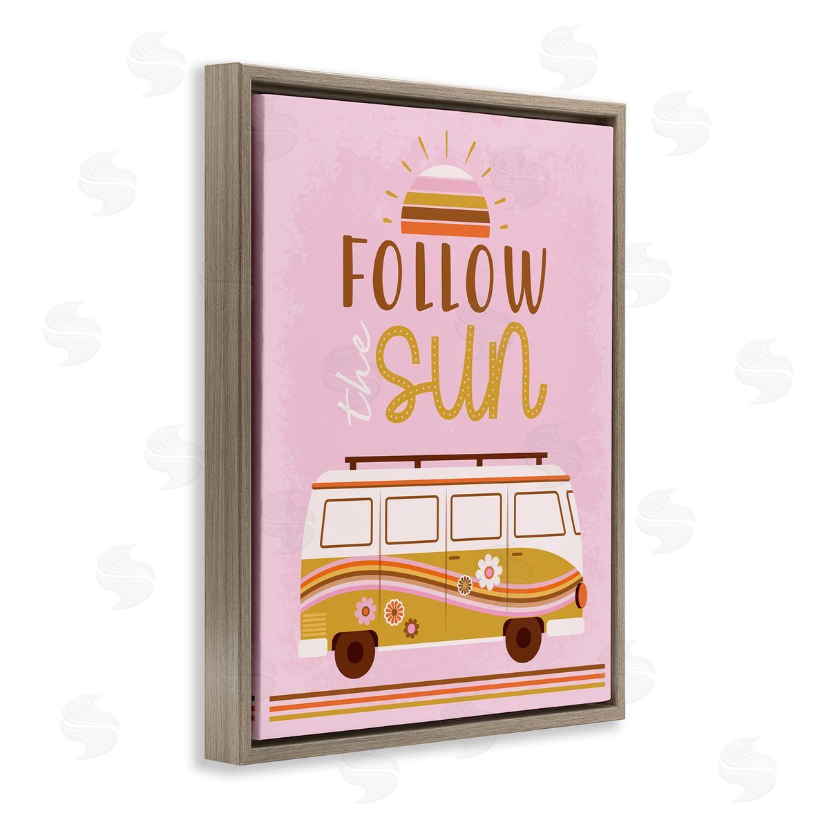 Angela Nickeas Follow The Sun Sentiment Retro Van Sunflowers 