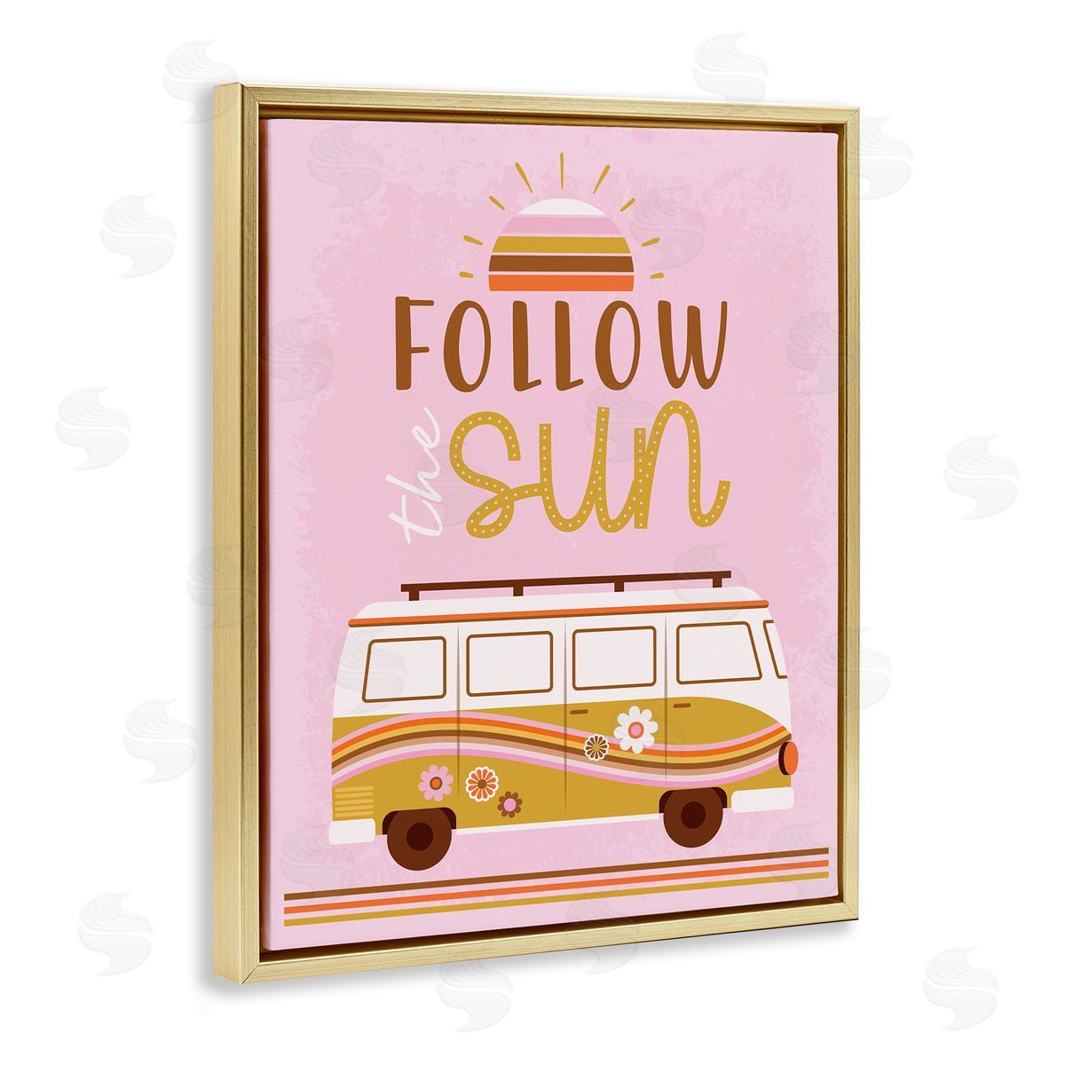 Angela Nickeas Follow The Sun Sentiment Retro Van Sunflowers 