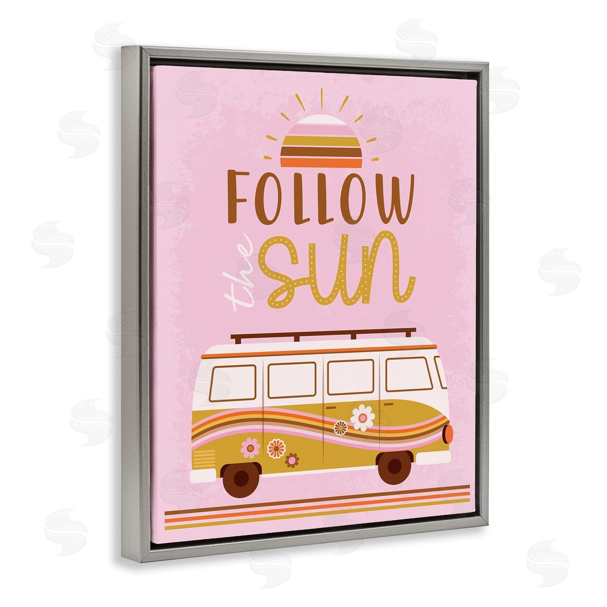 Angela Nickeas Follow The Sun Sentiment Retro Van Sunflowers 