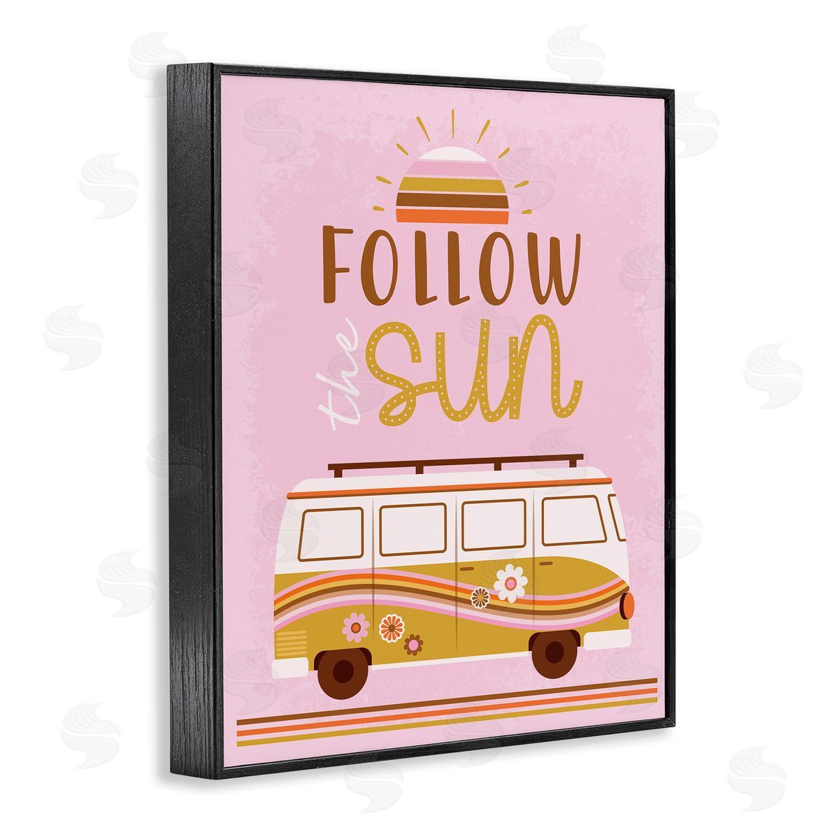 Angela Nickeas Follow The Sun Sentiment Retro Van Sunflowers 