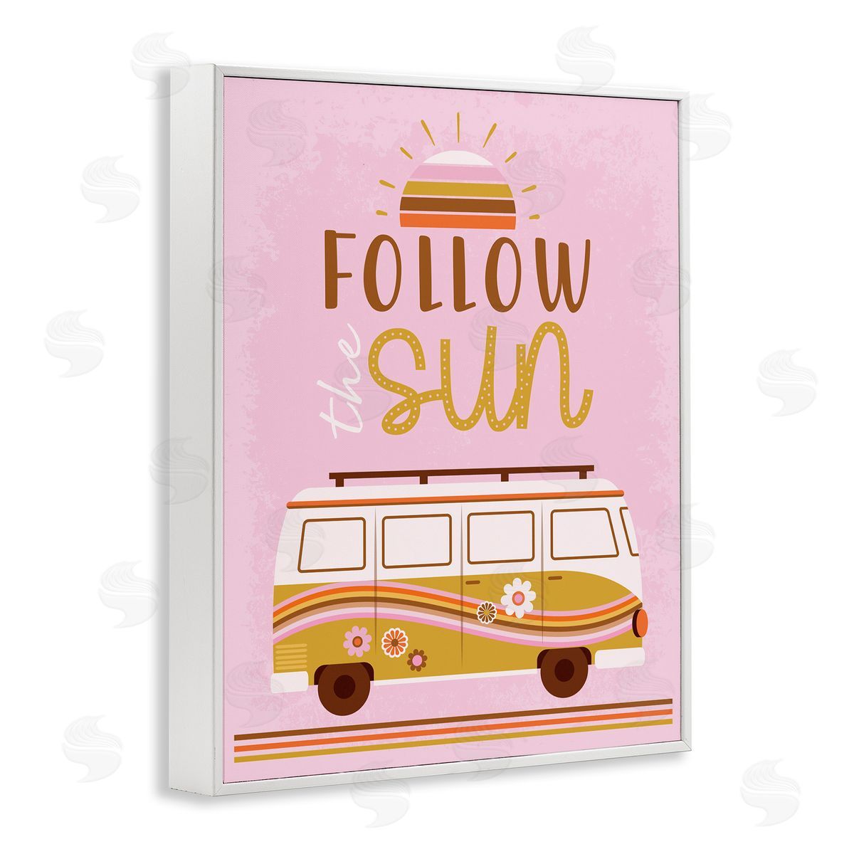 Angela Nickeas Follow The Sun Sentiment Retro Van Sunflowers 