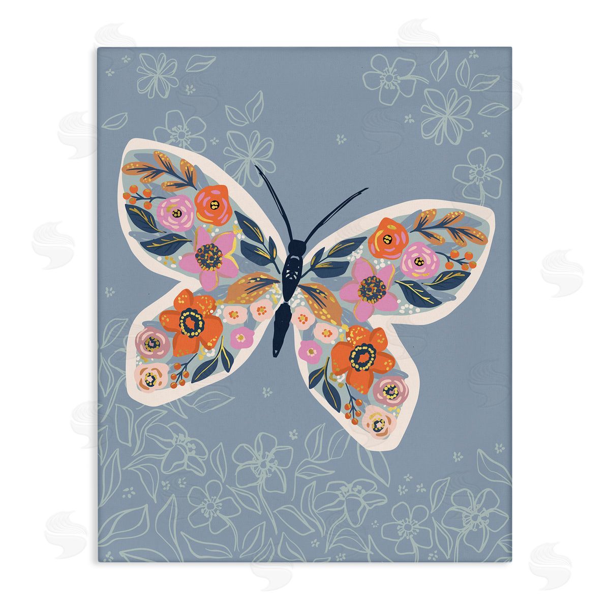 Caroline Alfr_sideeds Floral Pattern Butterfly Wings Spring Bloom Insect