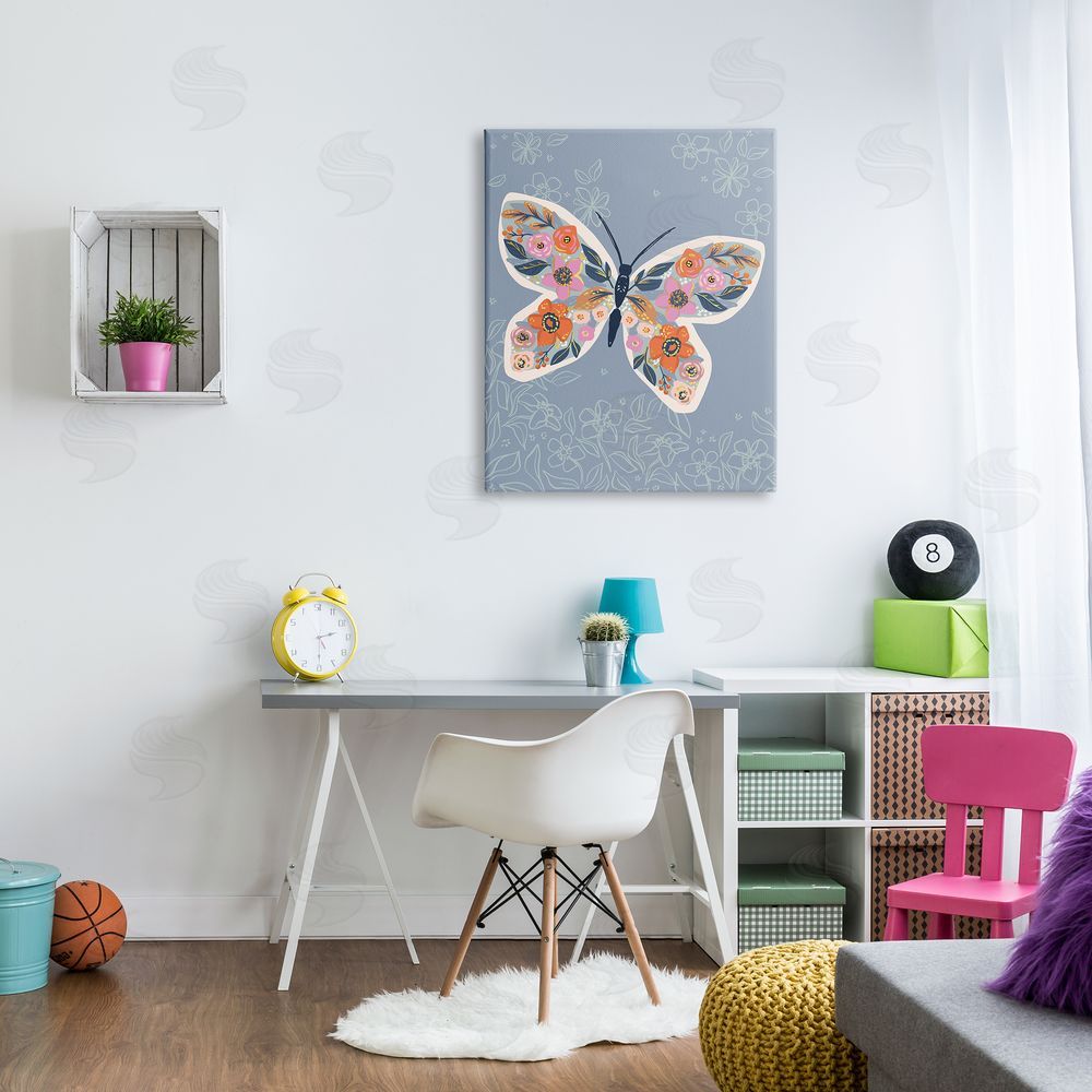 Caroline Alfr_sideeds Floral Pattern Butterfly Wings Spring Bloom Insect