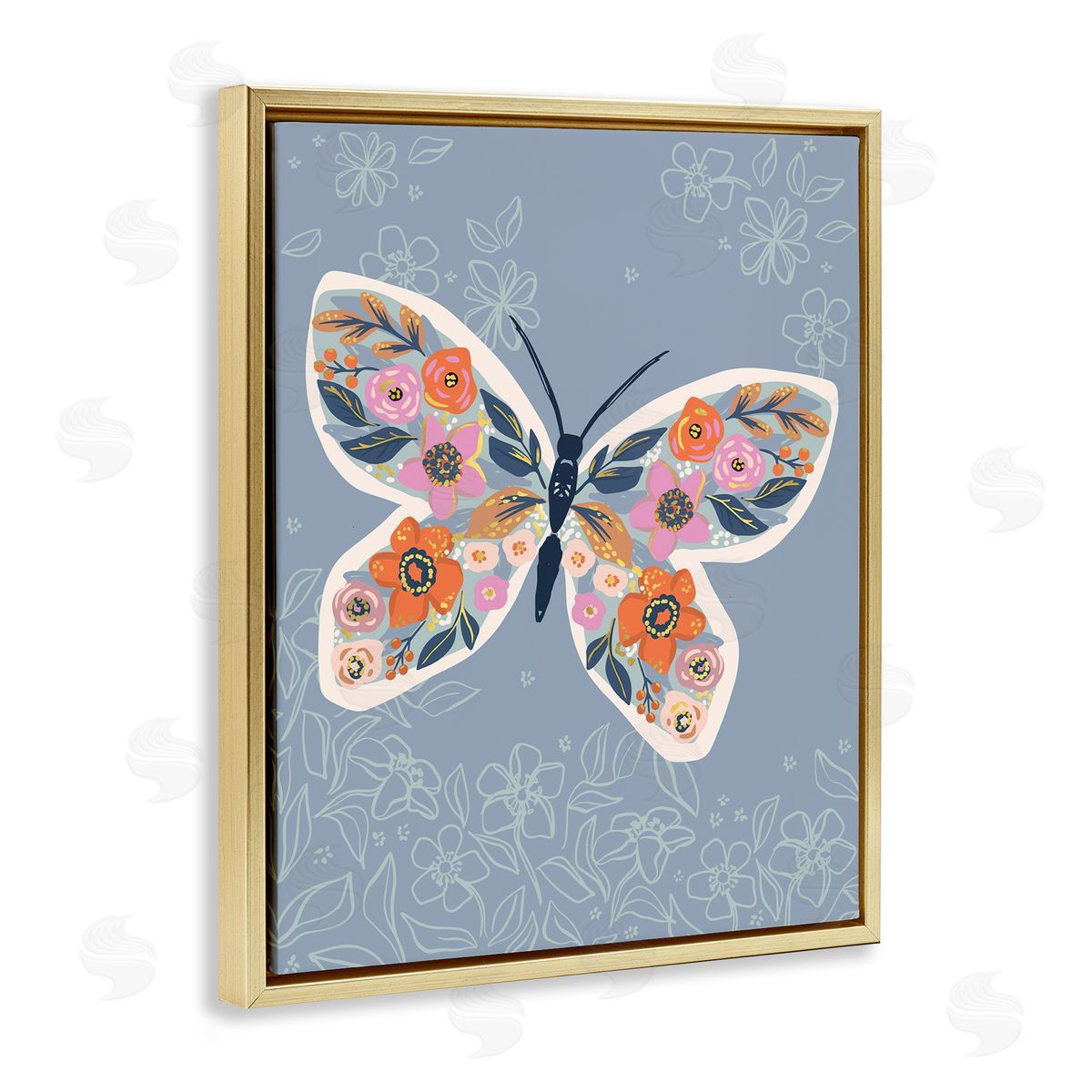 Caroline Alfr_sideeds Floral Pattern Butterfly Wings Spring Bloom Insect