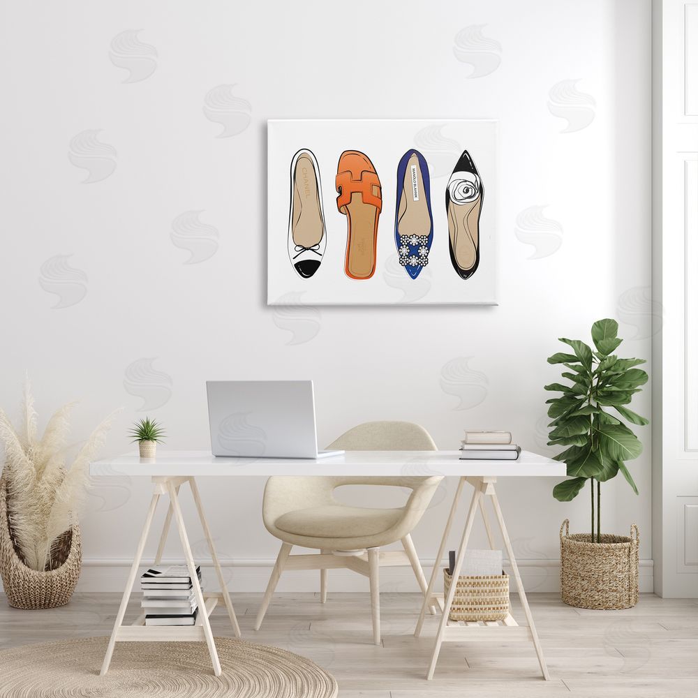 Martina Pavlova Chic Fashion Heels Blue Orange Flats Fashion Feet