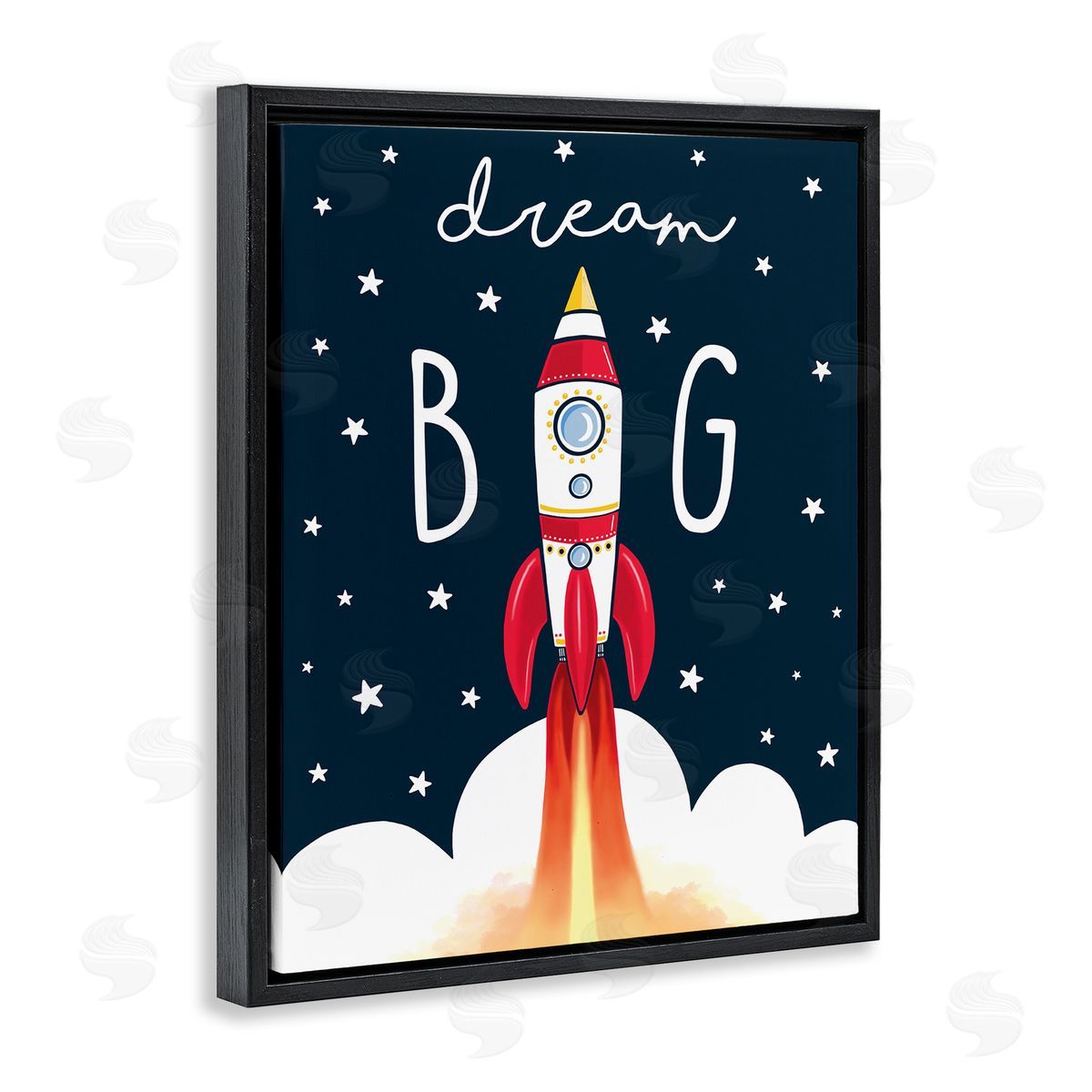 Elizabeth Tyndall Dream Big Sentiment Rocket Blast Off Starry Clouds