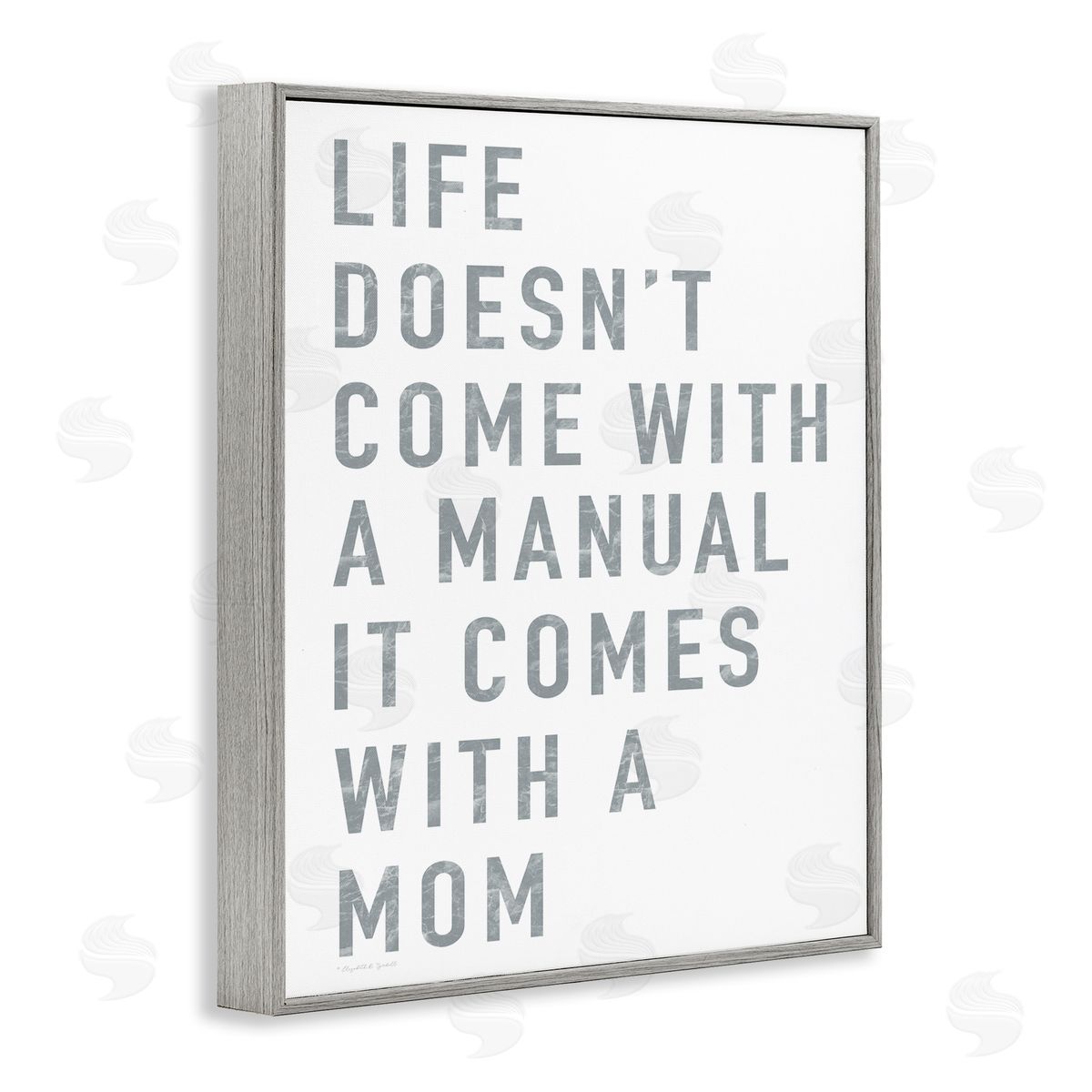 Elizabeth Tyndall Doesn't Come With Manual Mom Appreciation Phrase Grey Text