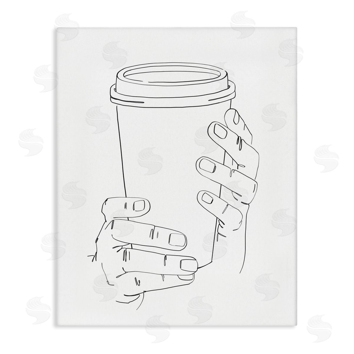 Ziwei Li Cold Hands Holding Cup Minimal Line Drawing