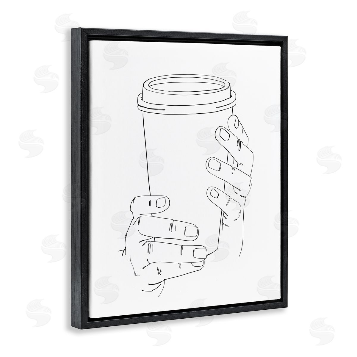 Ziwei Li Cold Hands Holding Cup Minimal Line Drawing