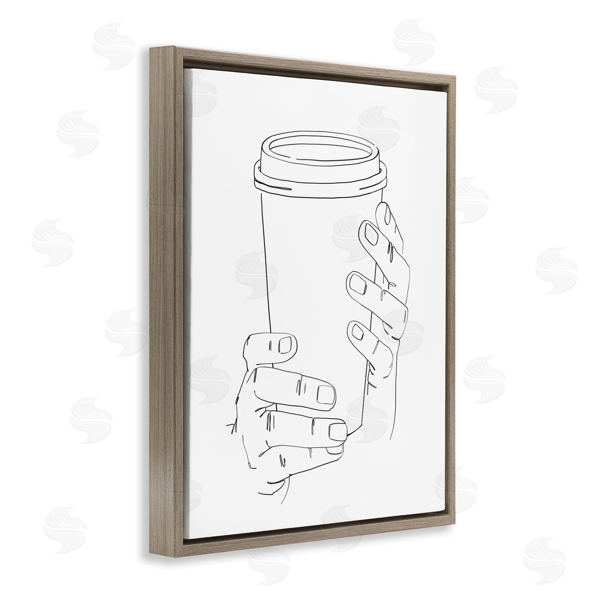 Ziwei Li Cold Hands Holding Cup Minimal Line Drawing