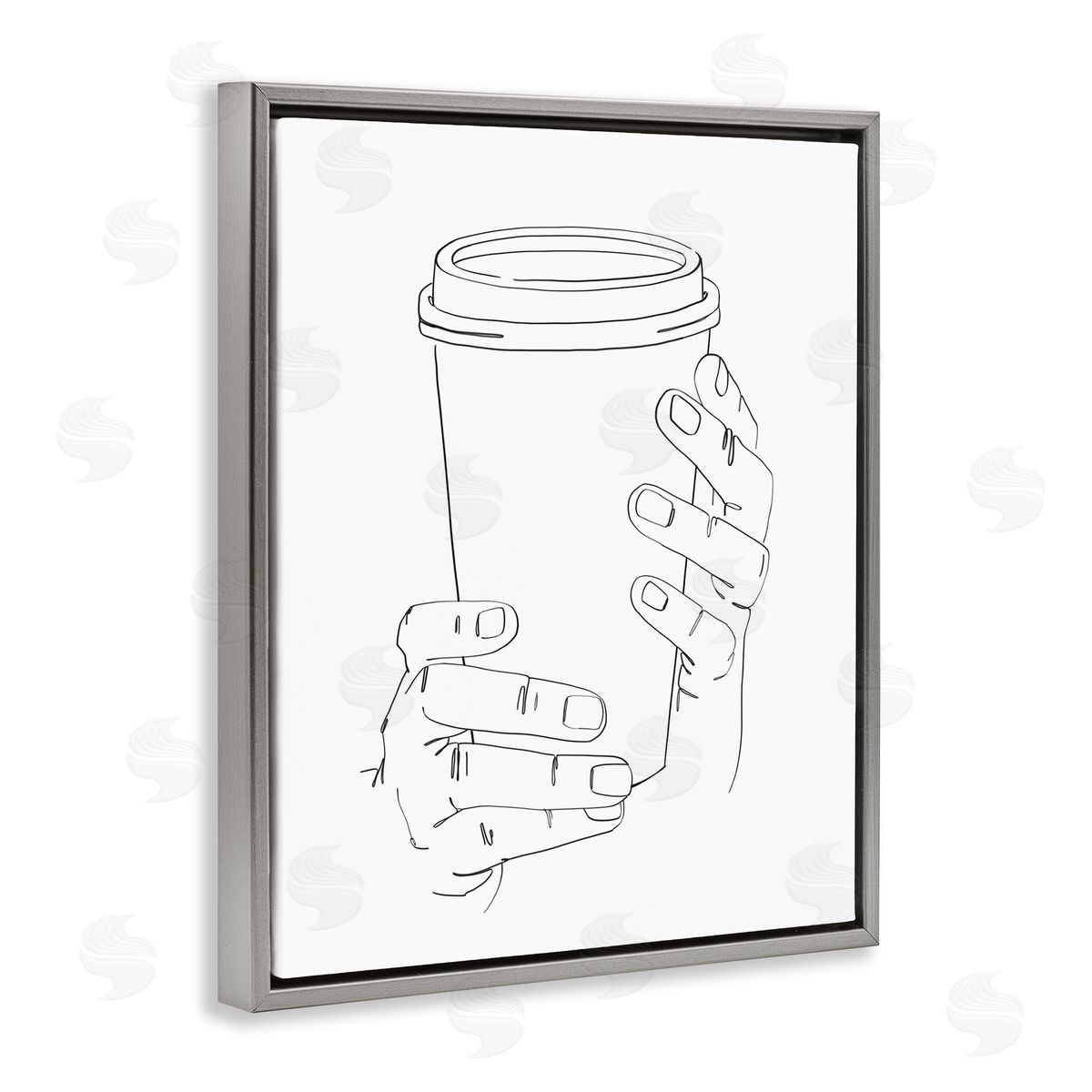 Ziwei Li Cold Hands Holding Cup Minimal Line Drawing