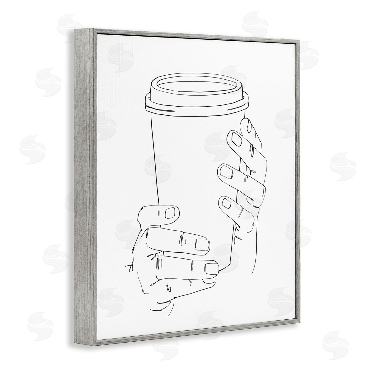 Ziwei Li Cold Hands Holding Cup Minimal Line Drawing