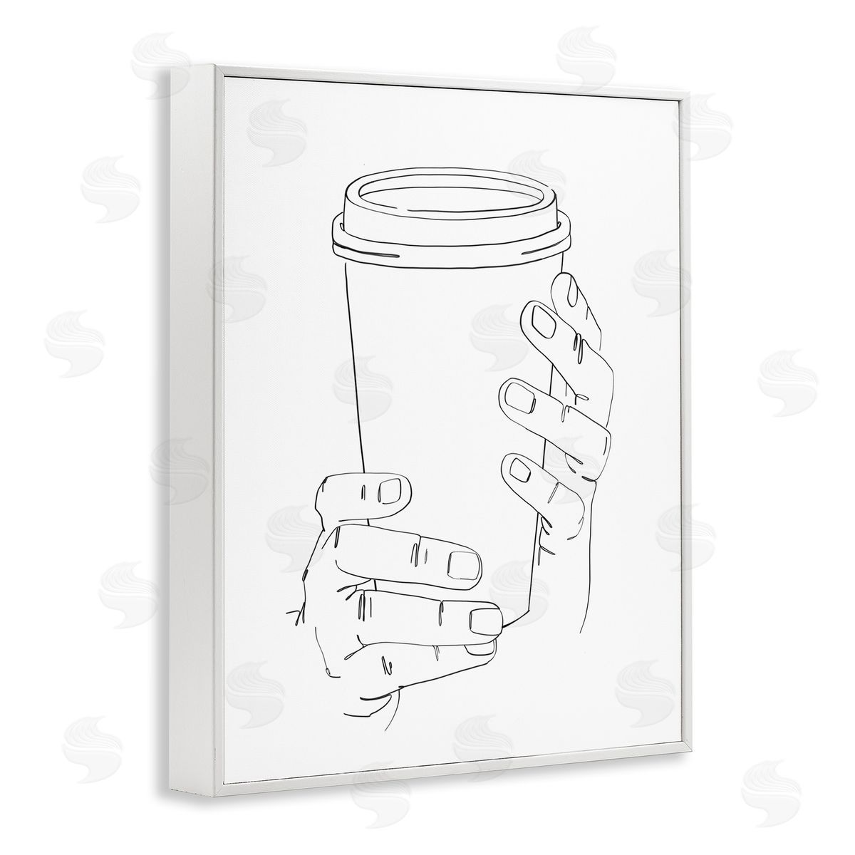 Ziwei Li Cold Hands Holding Cup Minimal Line Drawing