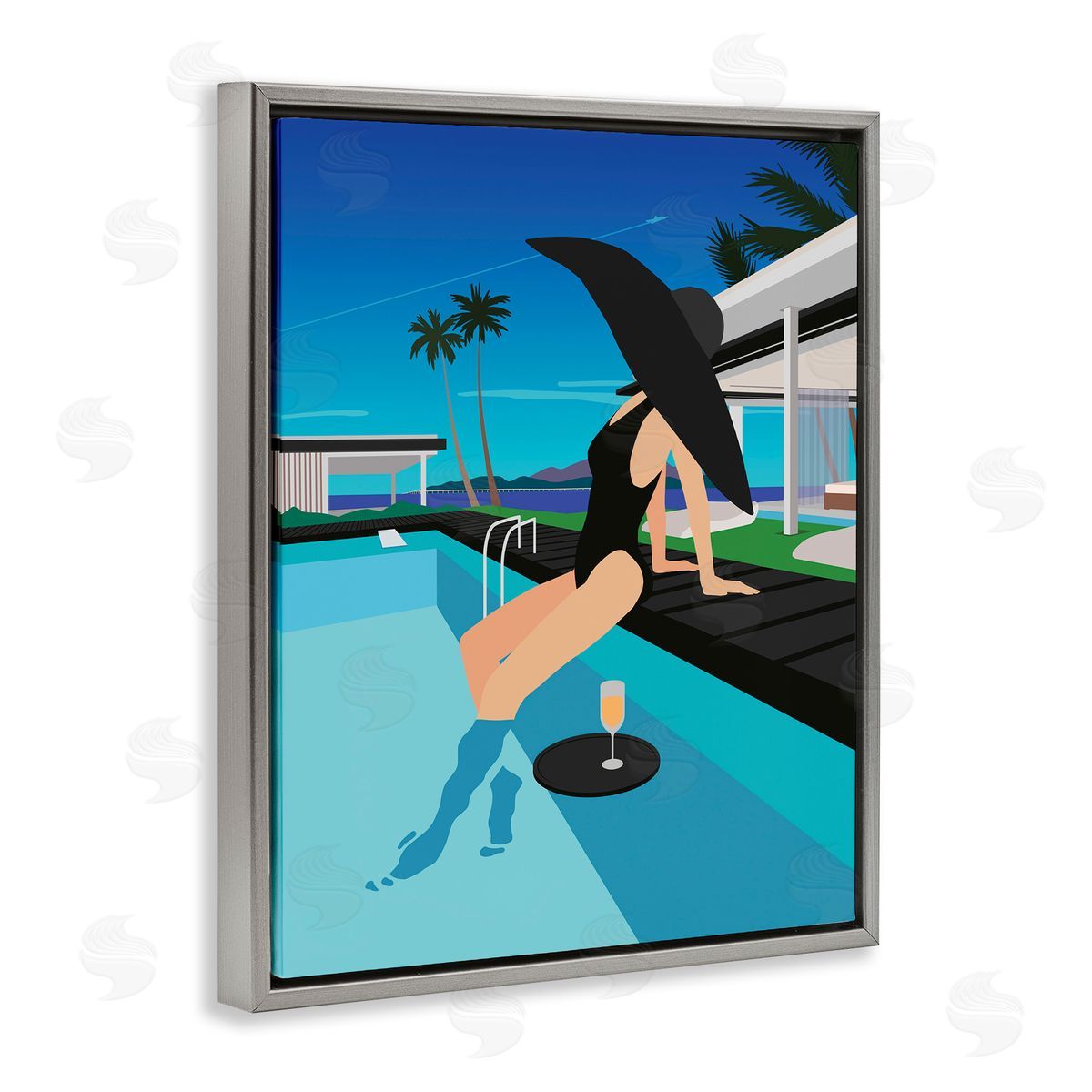 Ziwei Li Glam Fashion Relaxing Poolside Floating Drink Tray