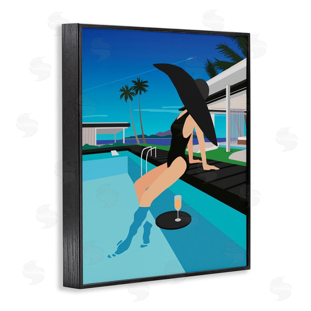 Ziwei Li Glam Fashion Relaxing Poolside Floating Drink Tray