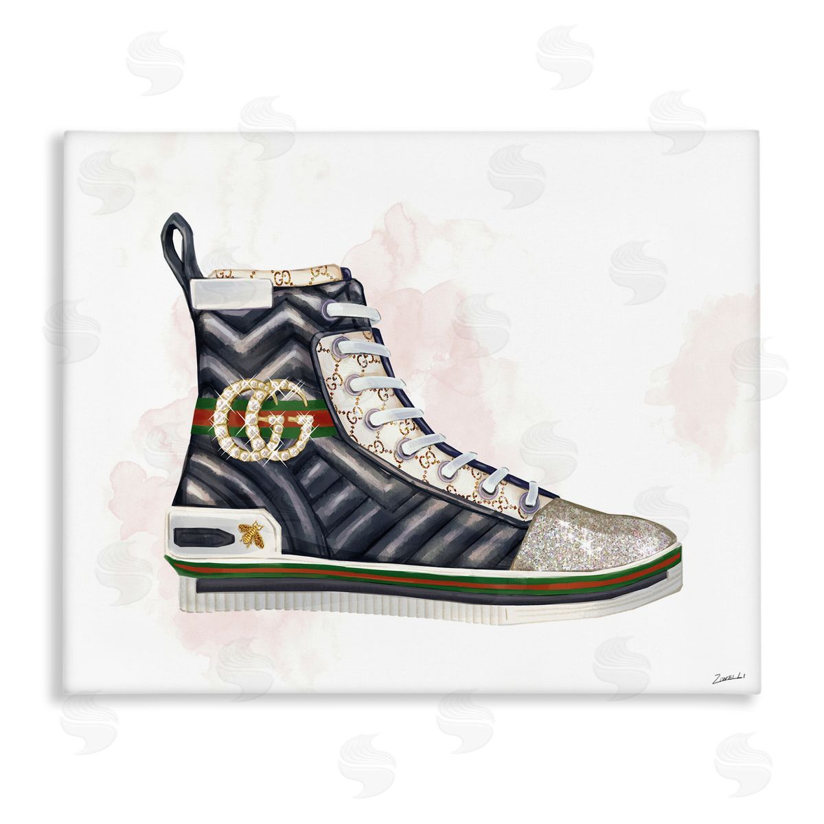 Ziwei Li Fashion Forward Pleated Sneaker Designer Glam Style