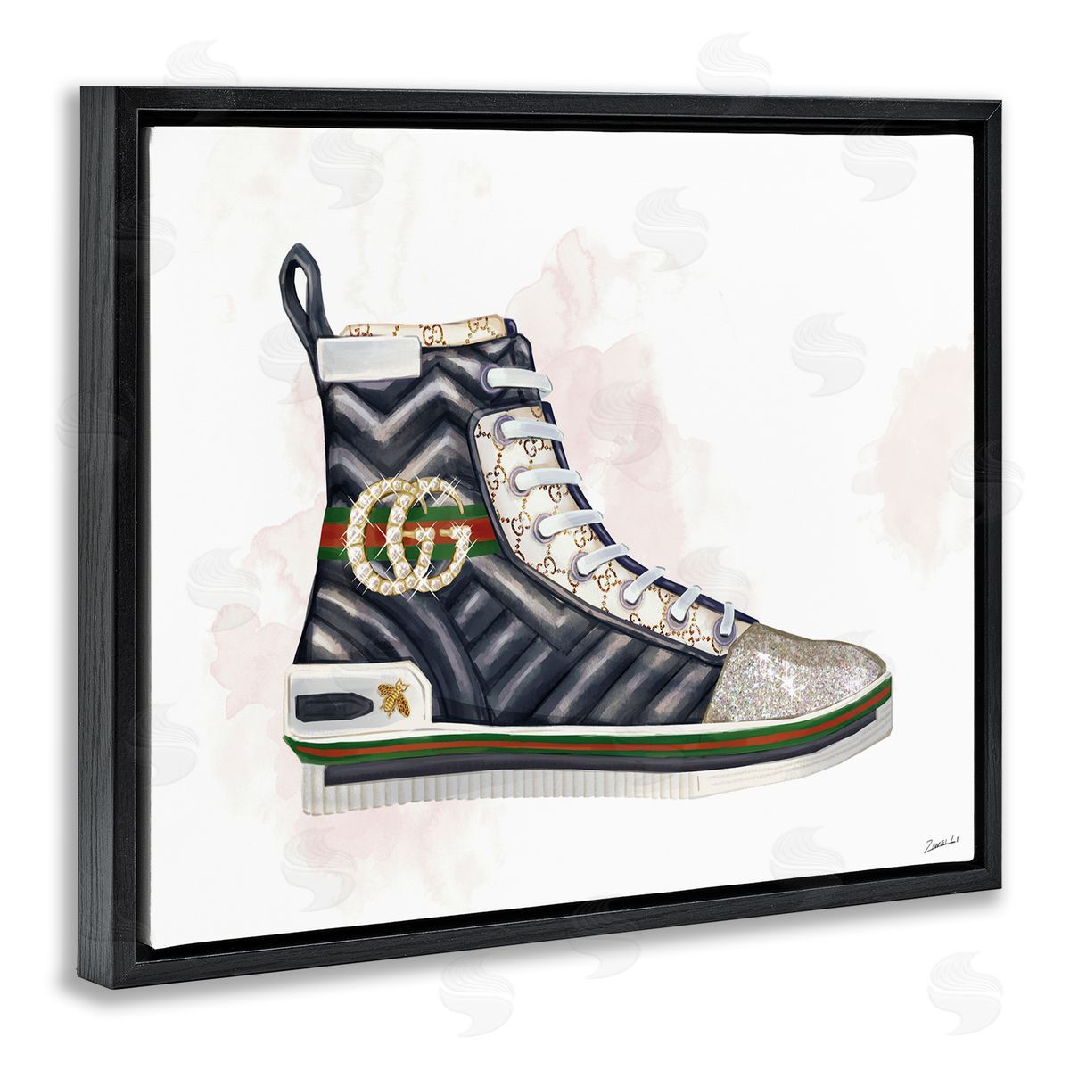 Ziwei Li Fashion Forward Pleated Sneaker Designer Glam Style