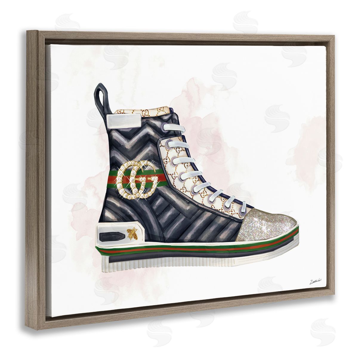 Ziwei Li Fashion Forward Pleated Sneaker Designer Glam Style