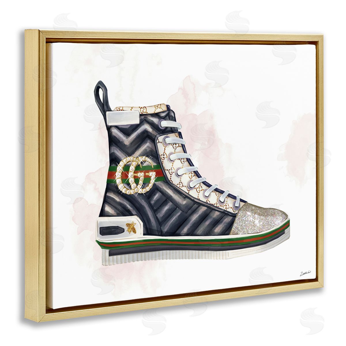 Ziwei Li Fashion Forward Pleated Sneaker Designer Glam Style