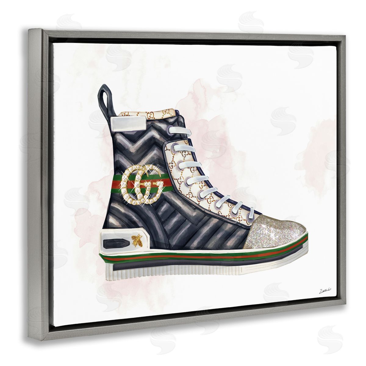 Ziwei Li Fashion Forward Pleated Sneaker Designer Glam Style