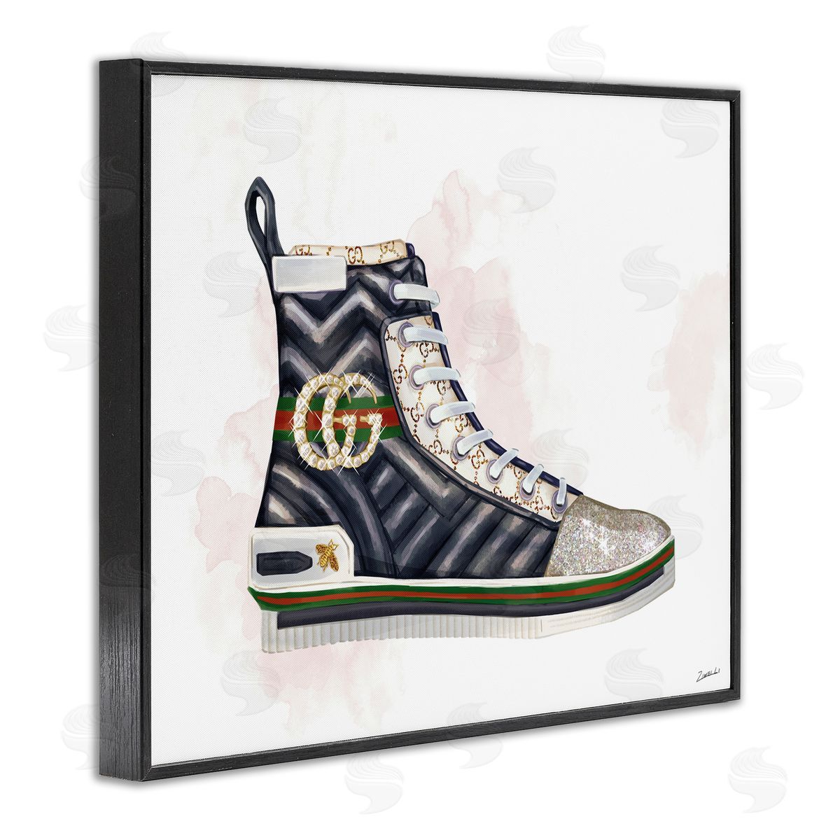 Ziwei Li Fashion Forward Pleated Sneaker Designer Glam Style