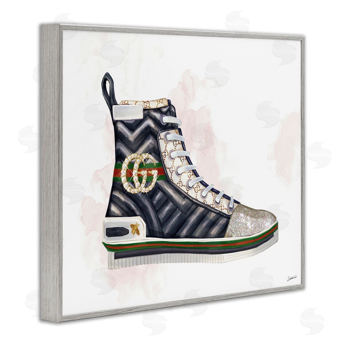 Ziwei Li Fashion Forward Pleated Sneaker Designer Glam Style