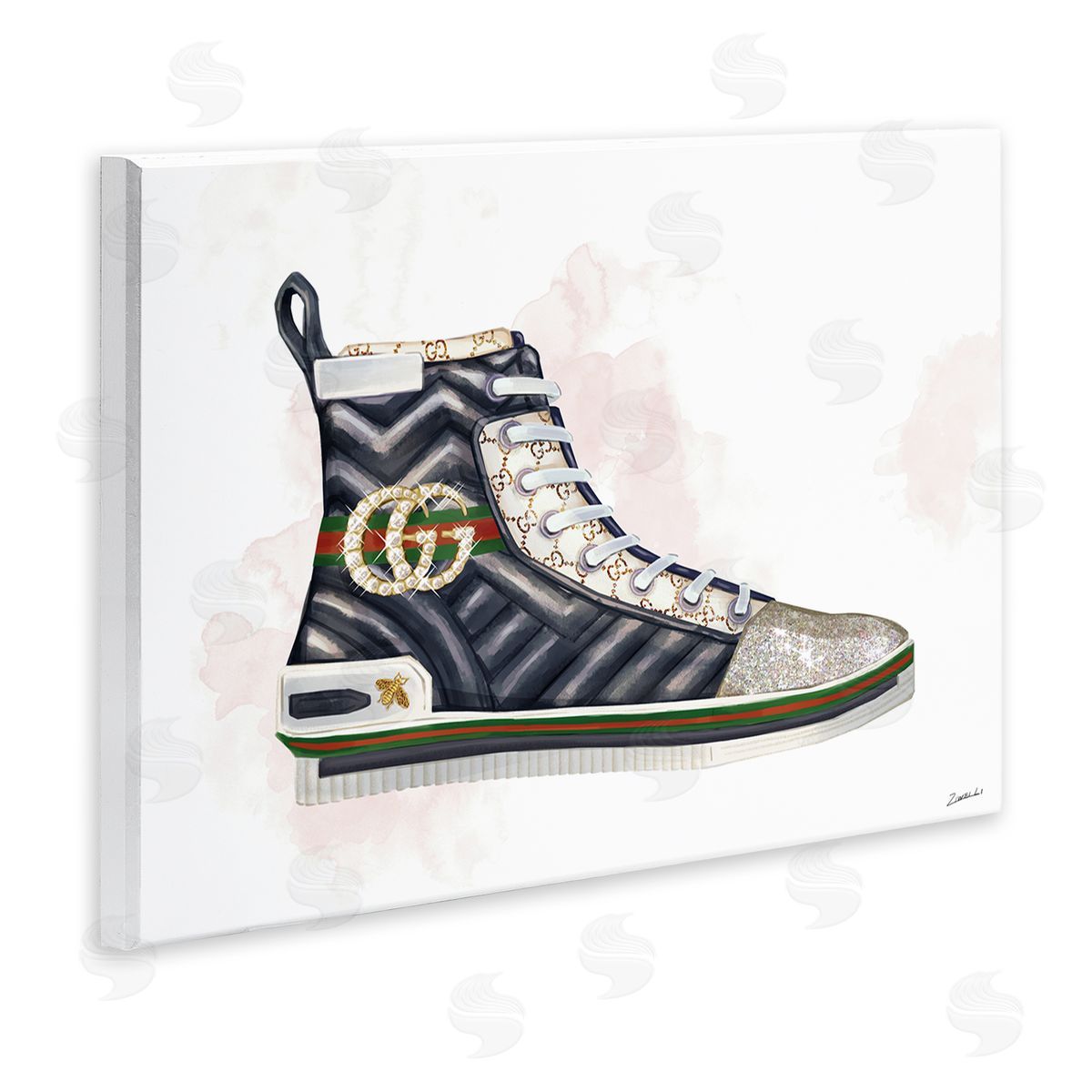 Ziwei Li Fashion Forward Pleated Sneaker Designer Glam Style