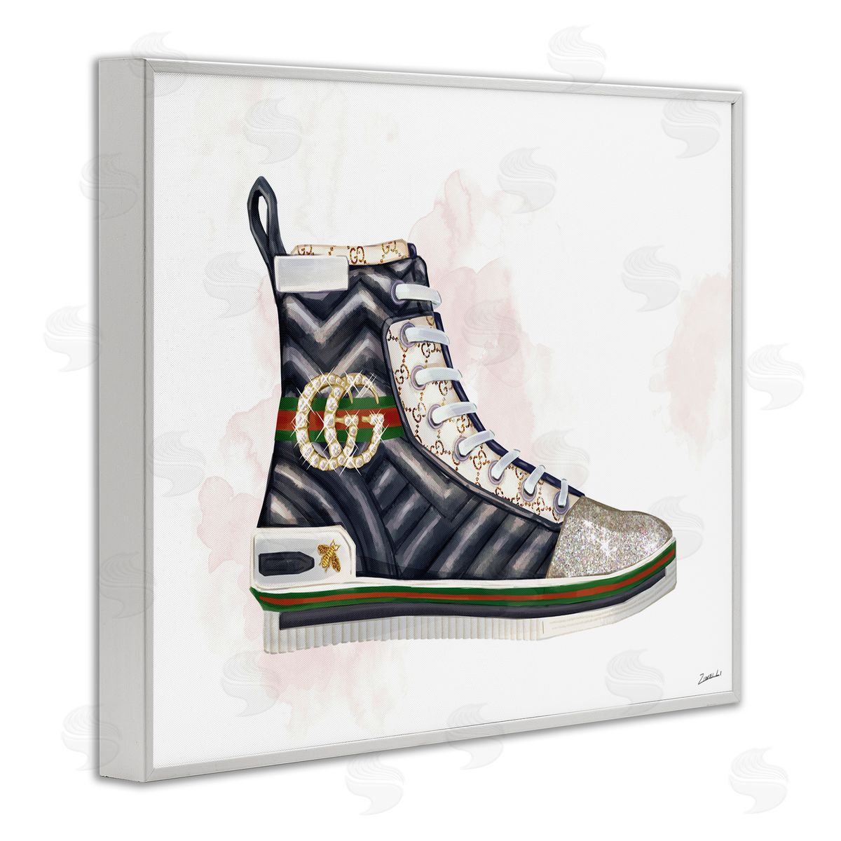 Ziwei Li Fashion Forward Pleated Sneaker Designer Glam Style