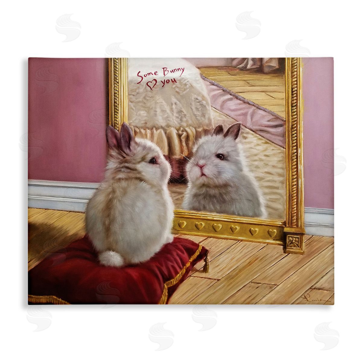 Lucia Heffe_sidernan Some Bunny Loves You Adorable Rabbit in Mirror