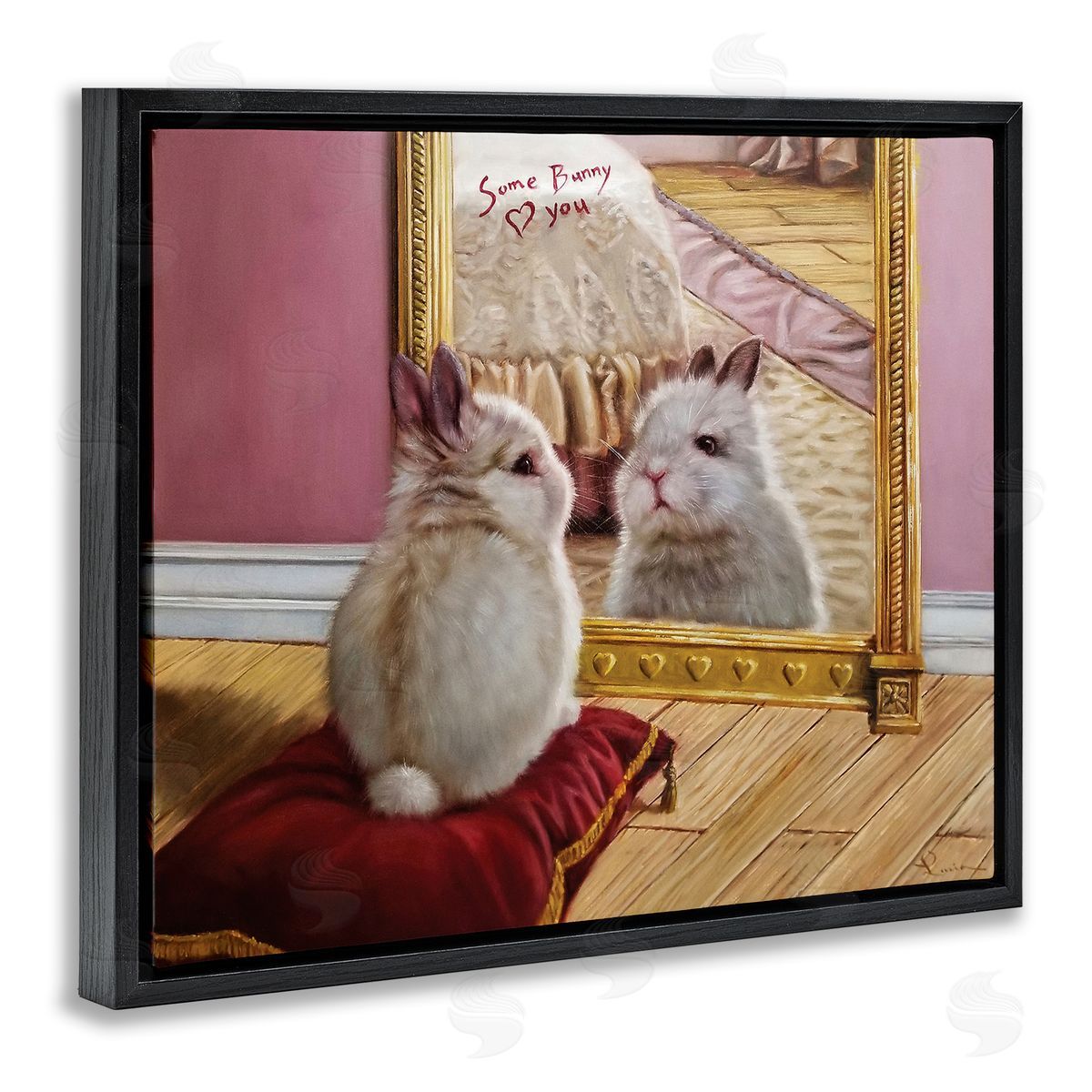 Lucia Heffe_sidernan Some Bunny Loves You Adorable Rabbit in Mirror