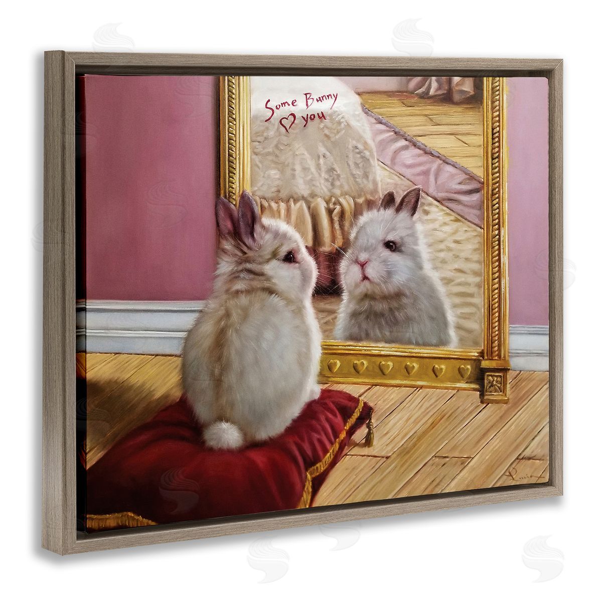Lucia Heffe_sidernan Some Bunny Loves You Adorable Rabbit in Mirror