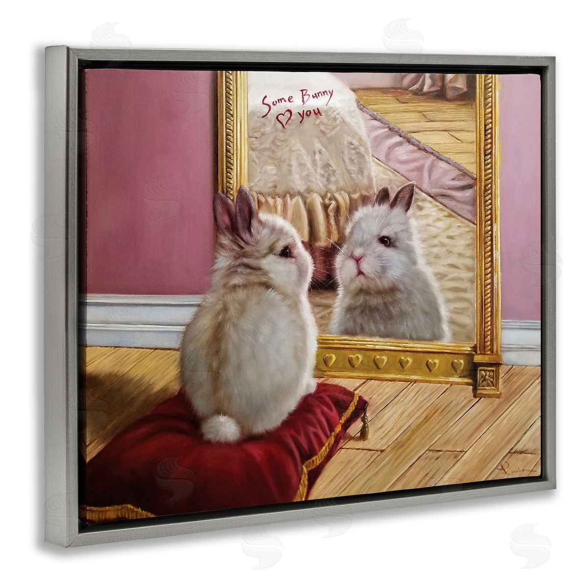 Lucia Heffe_sidernan Some Bunny Loves You Adorable Rabbit in Mirror