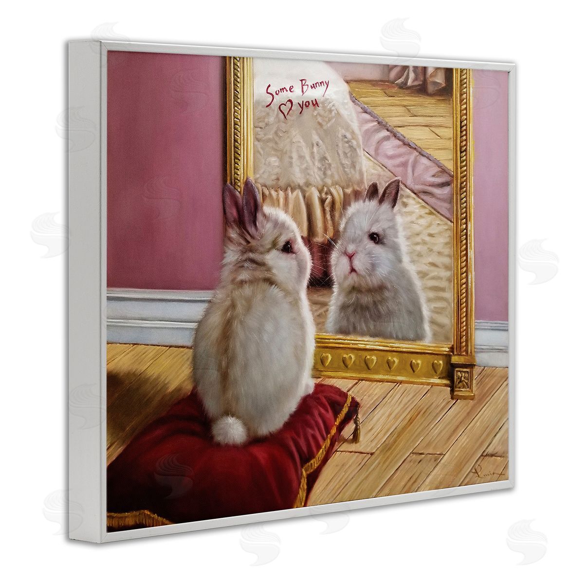Lucia Heffe_sidernan Some Bunny Loves You Adorable Rabbit in Mirror