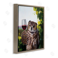 Lucia Heffernan | Owl Drinking Red Wine
