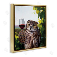 Lucia Heffernan | Owl Drinking Red Wine