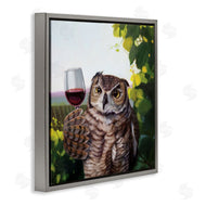 Lucia Heffernan | Owl Drinking Red Wine