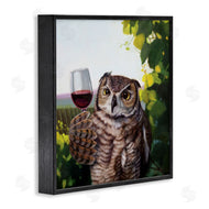 Lucia Heffernan | Owl Drinking Red Wine